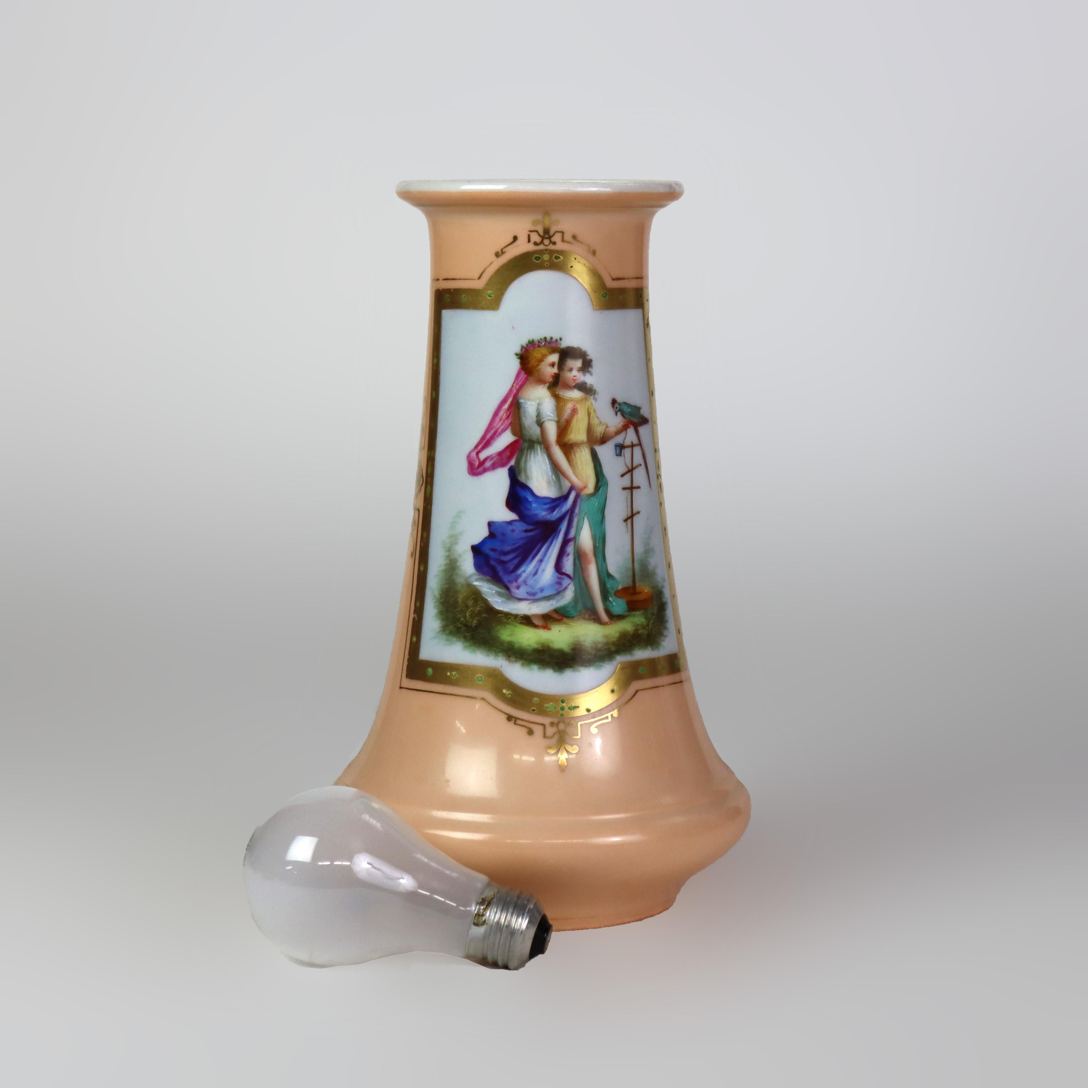 Antiguo Jarrón Retrato de Porcelana Old Paris C1880 siglo XIX en venta