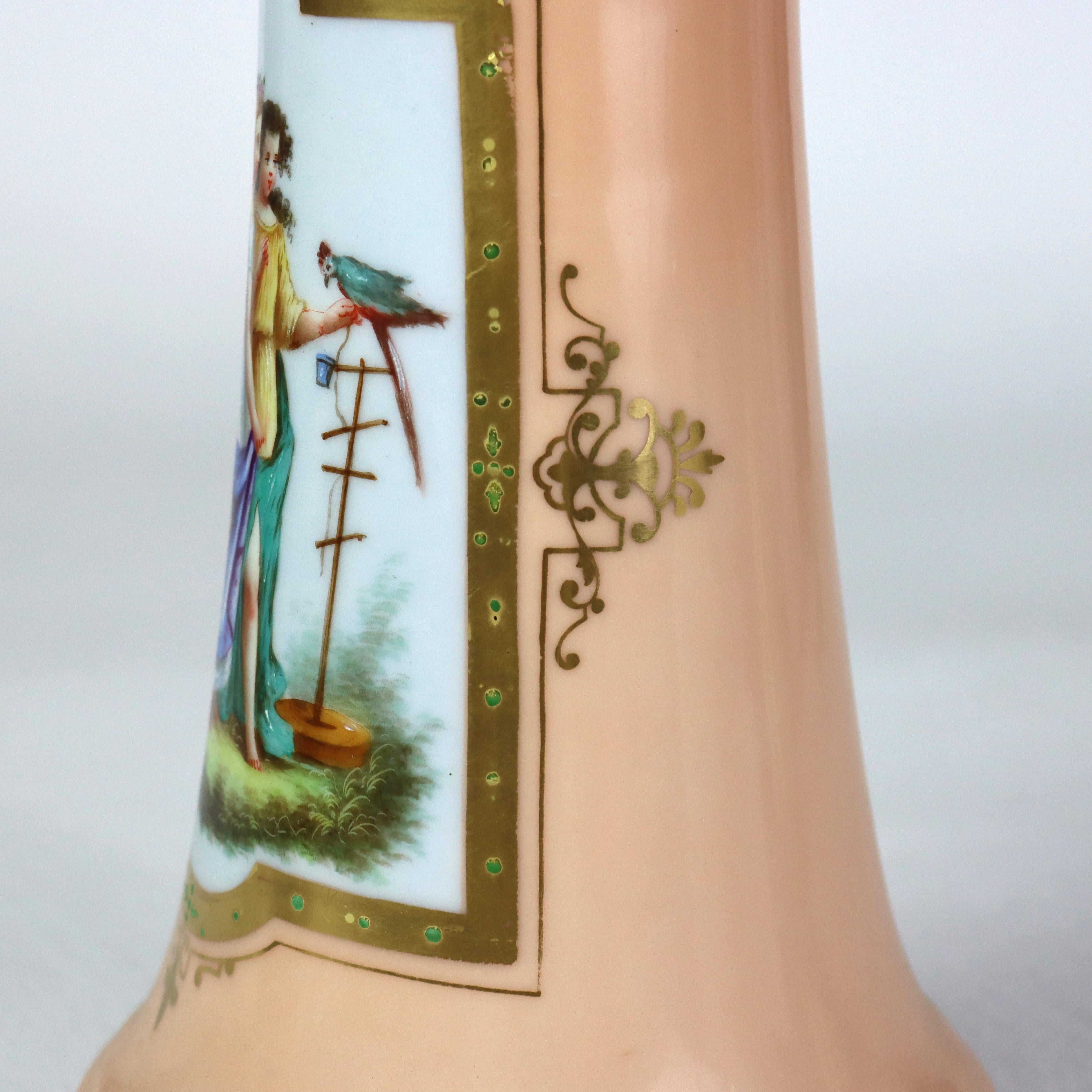 Antiguo Jarrón Retrato de Porcelana Old Paris C1880 en venta 1