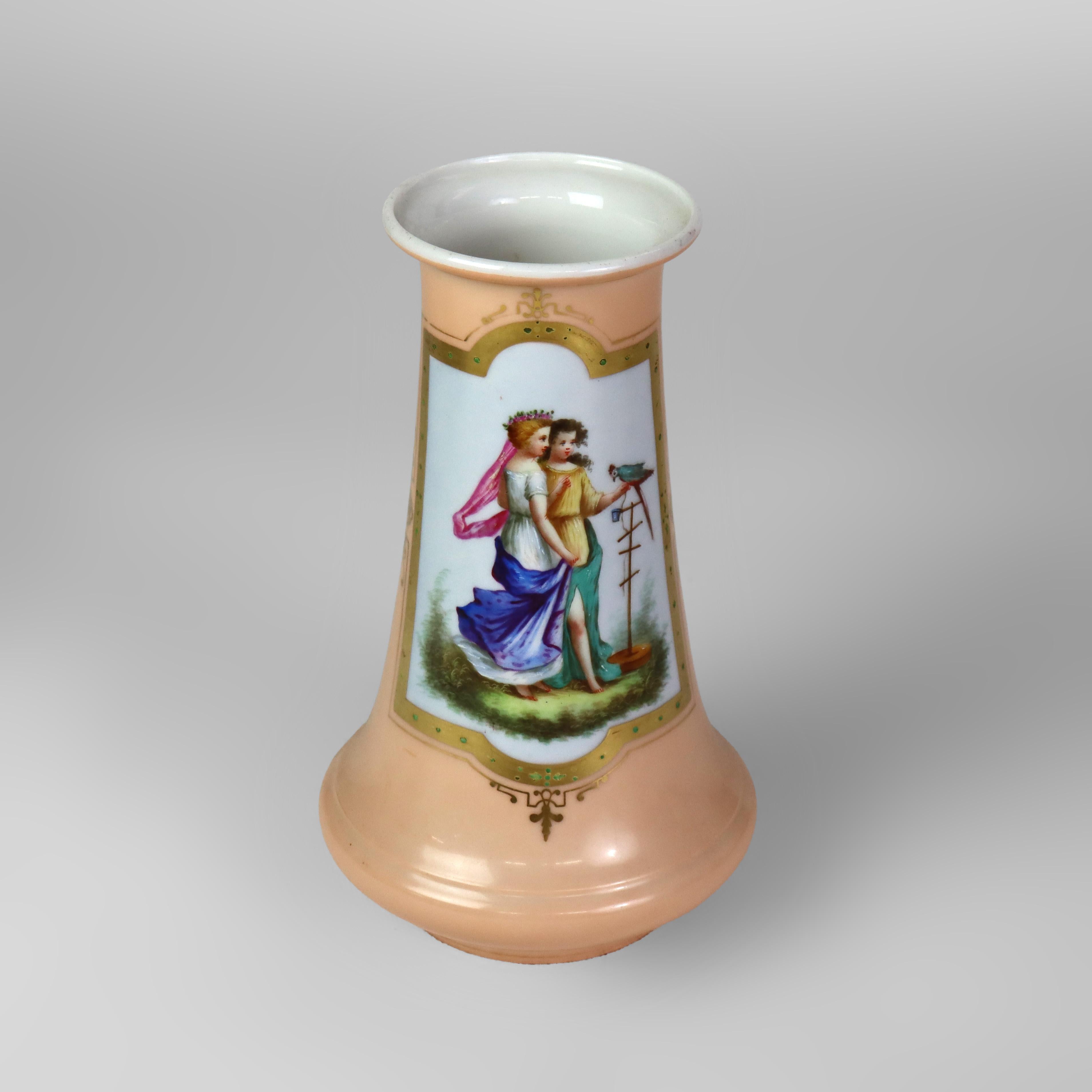 Antiguo Jarrón Retrato de Porcelana Old Paris C1880 en venta 5