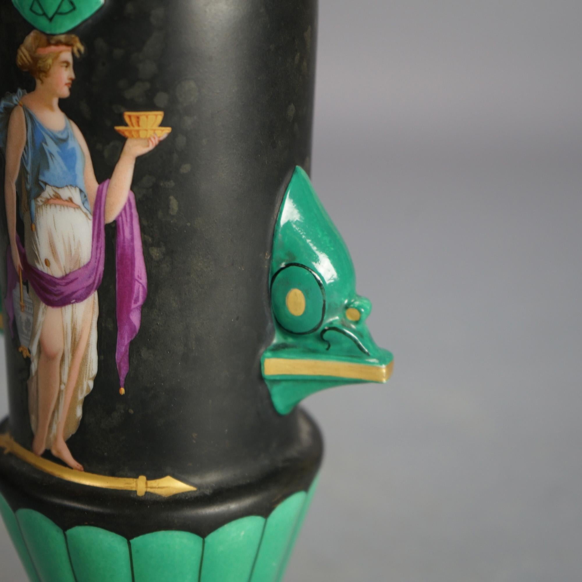 Vaso ritratto in porcellana Old Paris con figura classica C1890 in vendita 1