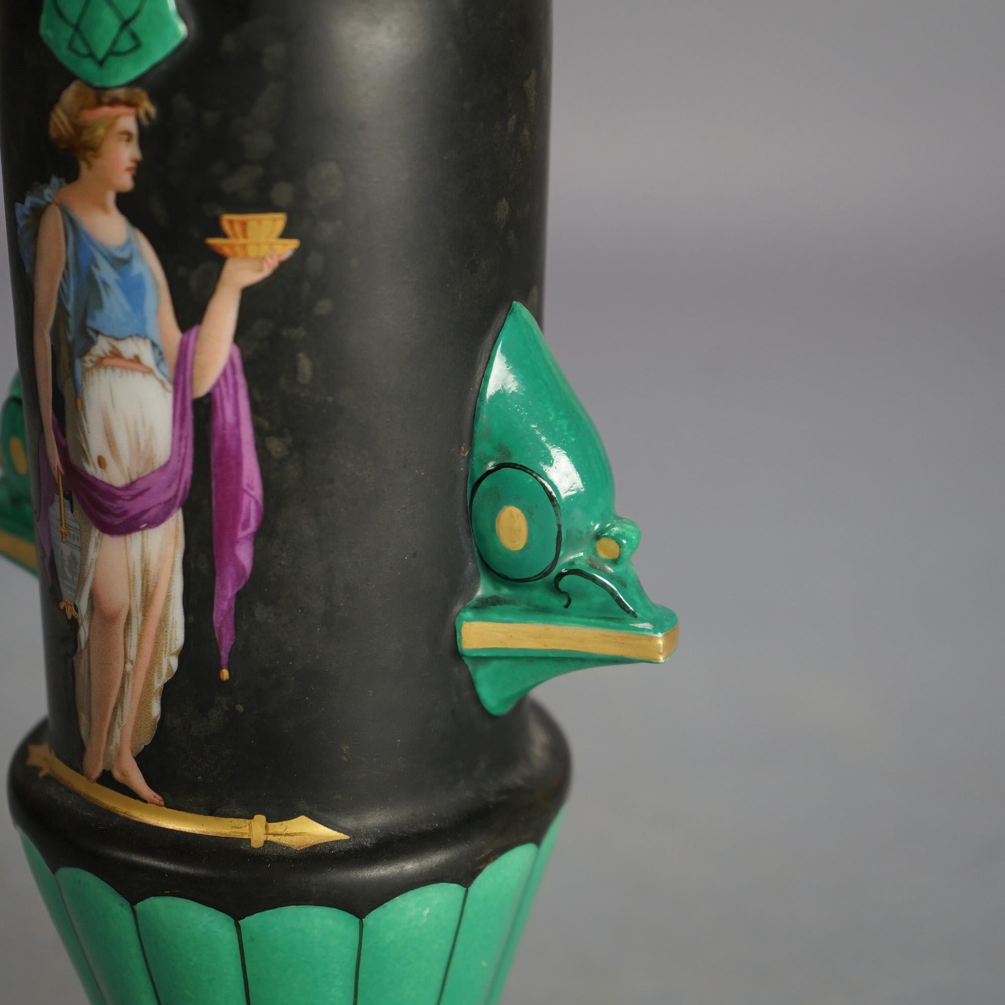 Vaso ritratto in porcellana Old Paris con figura classica C1890 in vendita 2