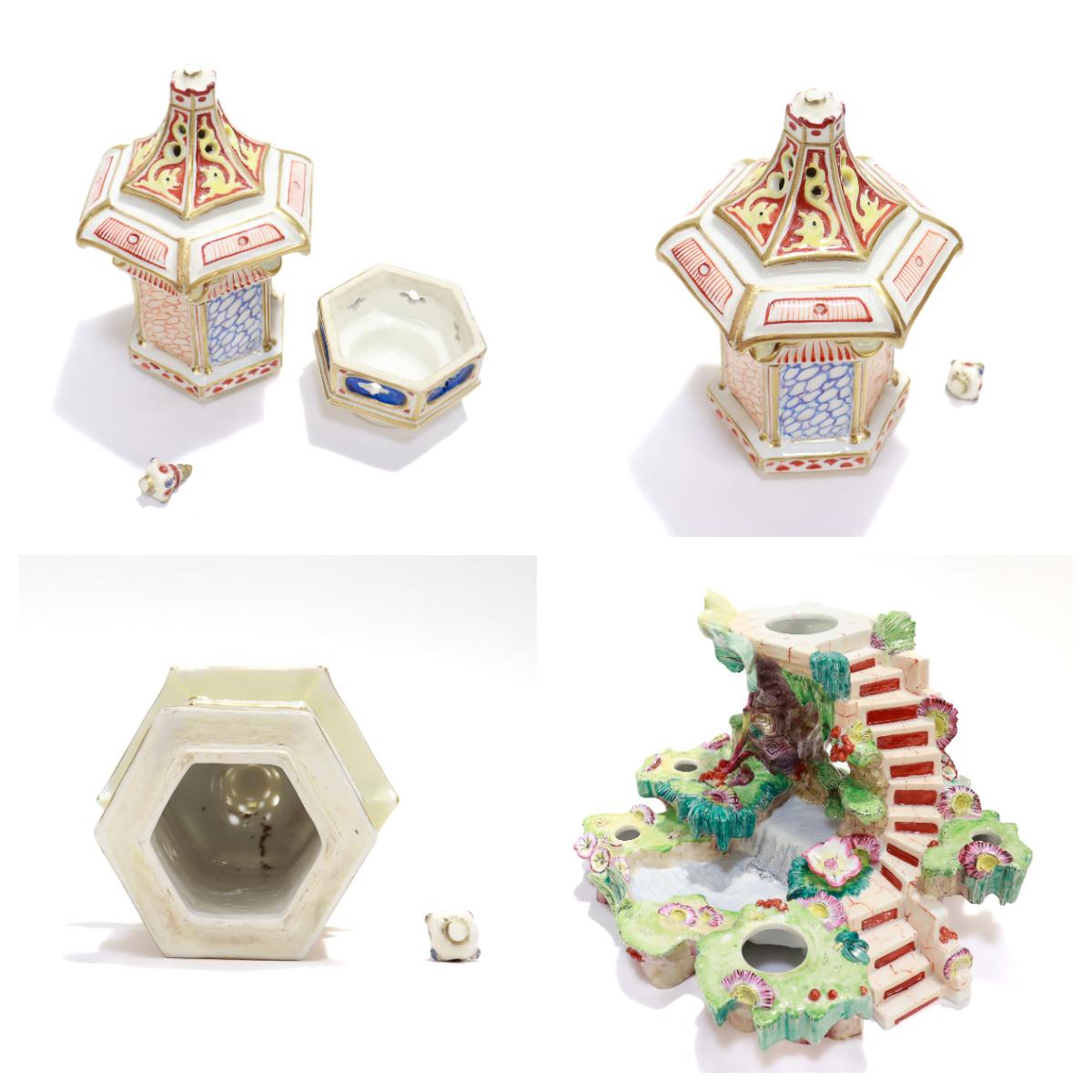 Antico centrotavola in porcellana Old Paris / Vieux Porcelain Figural Chinoiserie in vendita 7