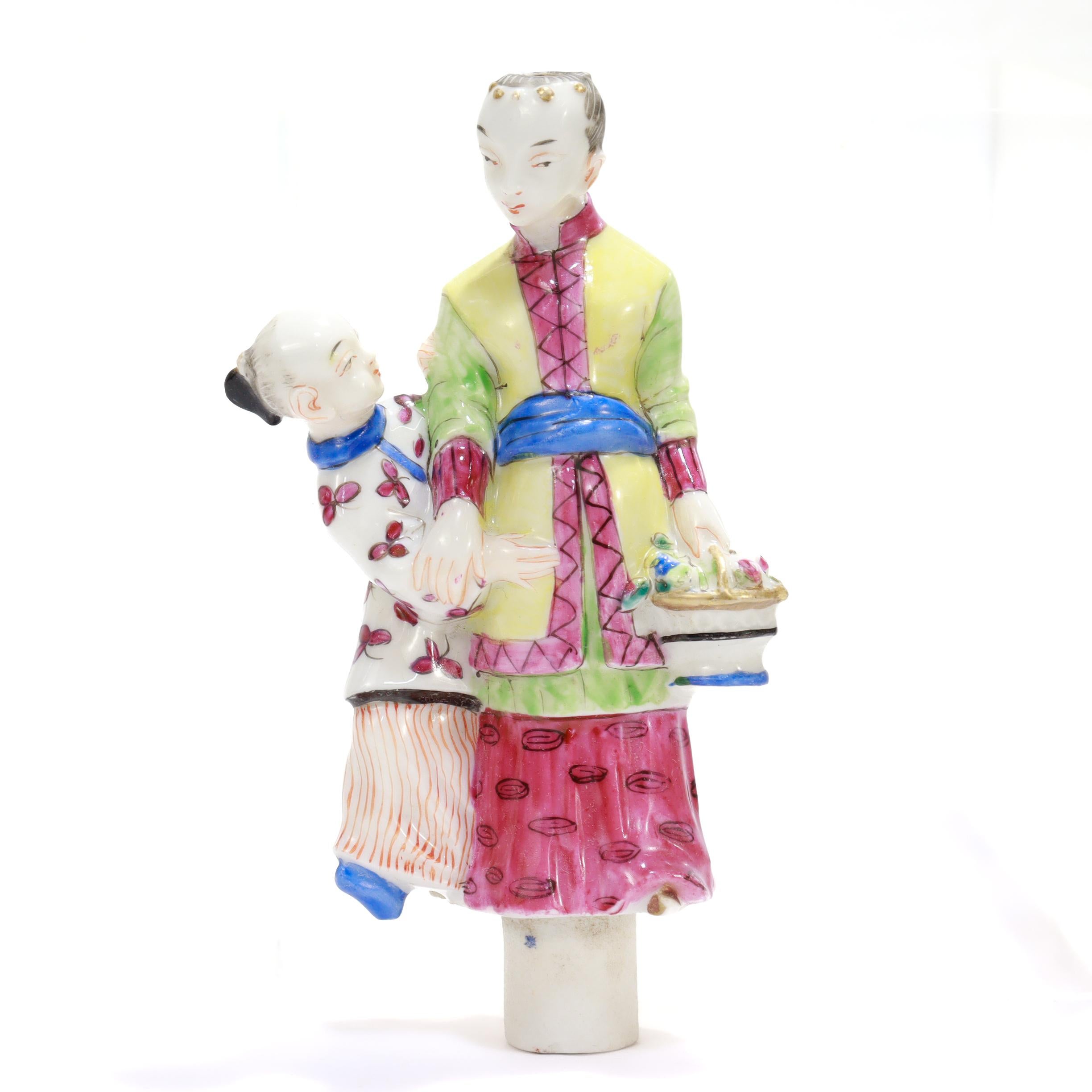 XIX secolo Antico centrotavola in porcellana Old Paris / Vieux Porcelain Figural Chinoiserie in vendita