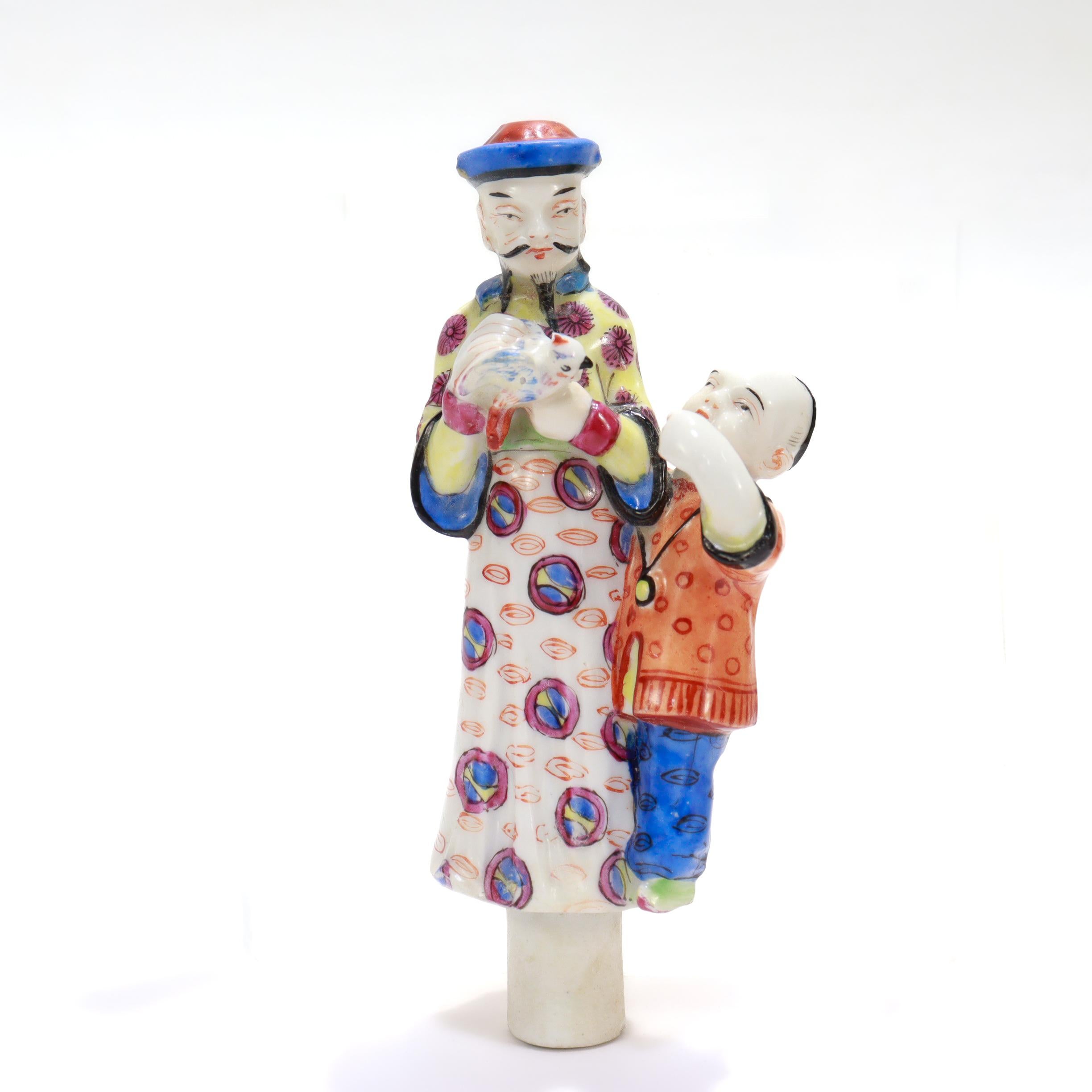 Porcellana Antico centrotavola in porcellana Old Paris / Vieux Porcelain Figural Chinoiserie in vendita