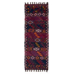 Antique Old Reyhanli Cecim Jijim Kilim Eastern Anatolia Turkish Rug Wool Carpet