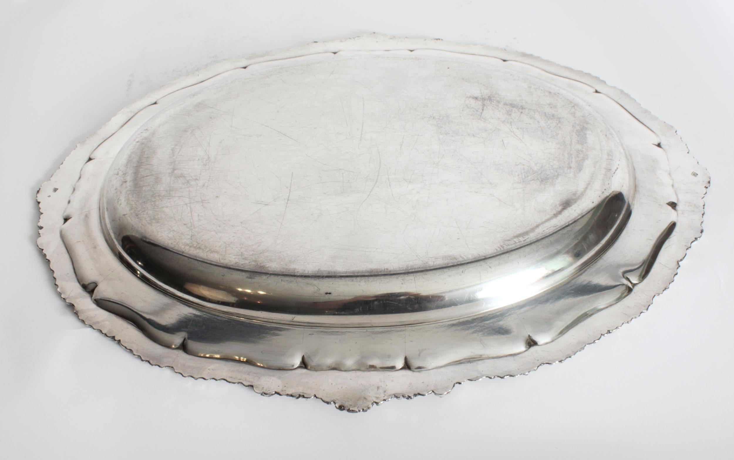 Antike alte Sheffield Platte Oval Rindfleisch Hirsch Terrine & gewölbte Abdeckung C 1810 im Angebot 11