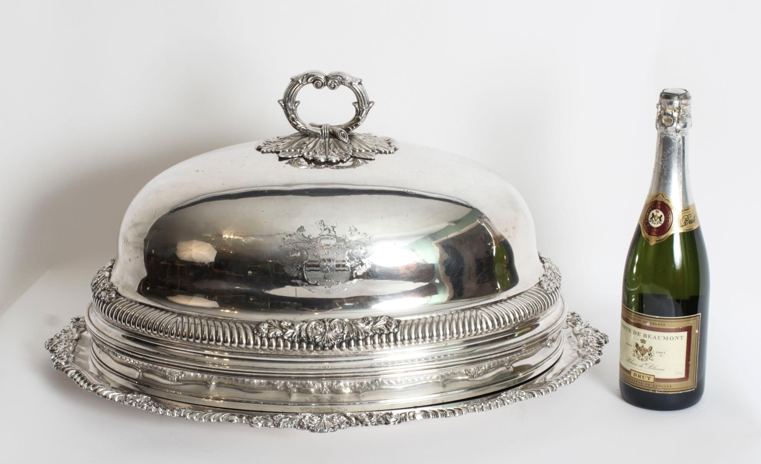 Antike alte Sheffield Platte Oval Rindfleisch Hirsch Terrine & gewölbte Abdeckung C 1810 im Angebot 13