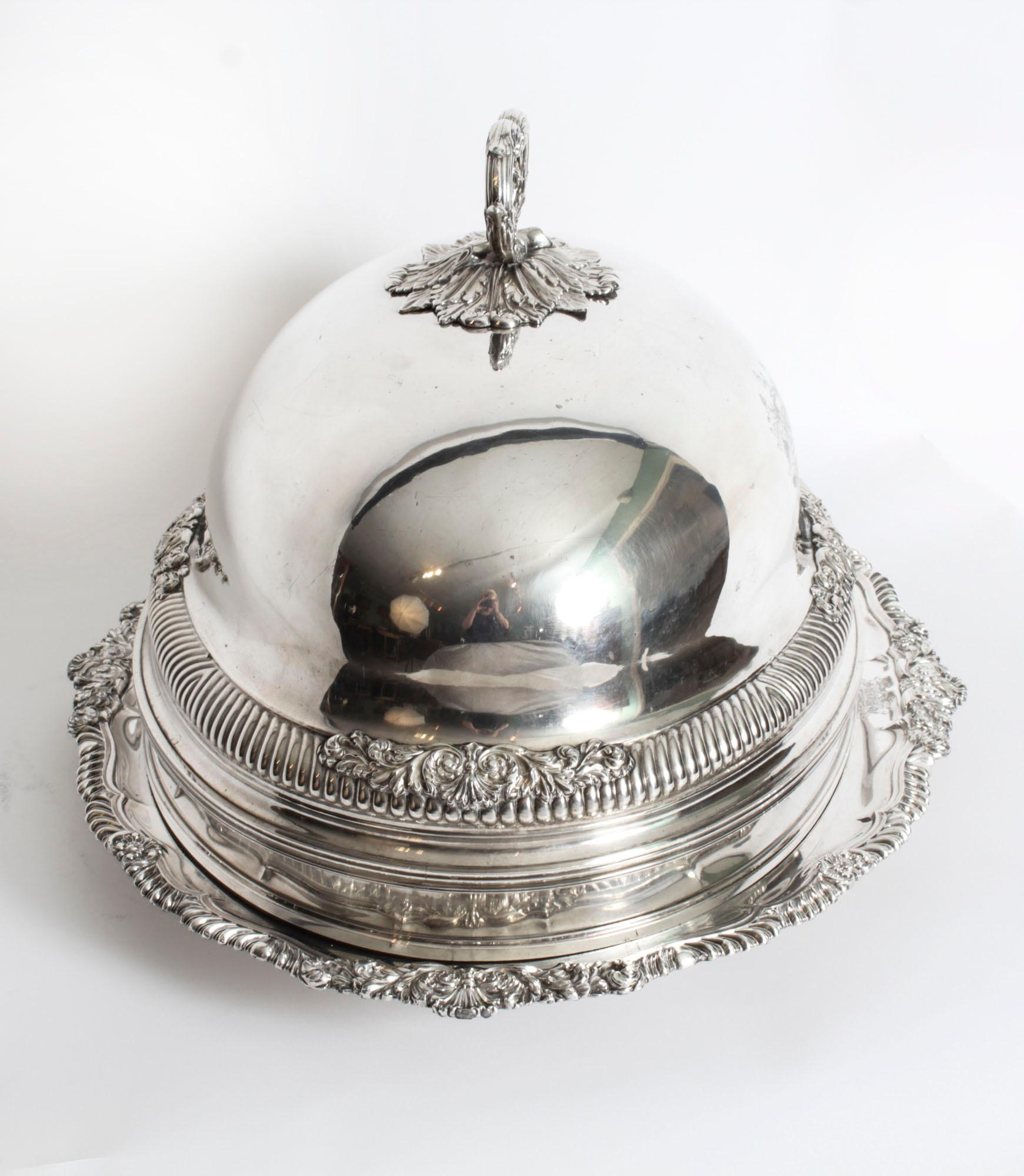Antike alte Sheffield Platte Oval Rindfleisch Hirsch Terrine & gewölbte Abdeckung C 1810 im Angebot 1