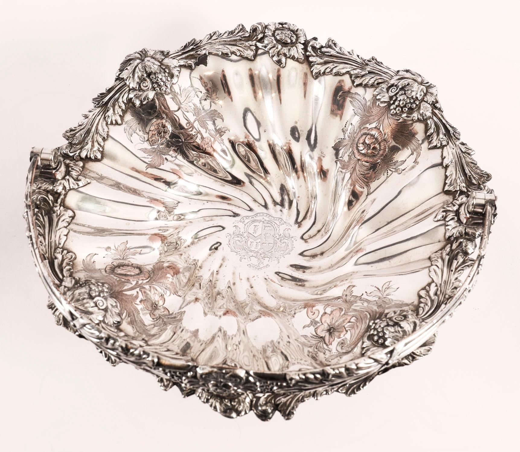 Antique Old Sheffield Plated Fruit Basket by Matthew Boulton 19th Century Inglés en venta