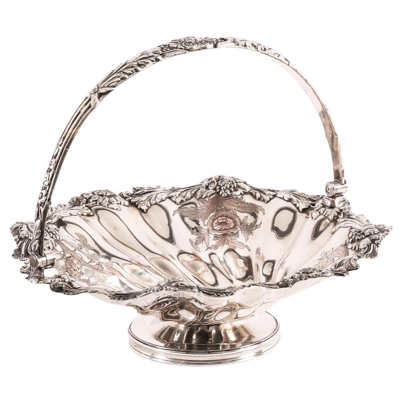 Antique Old Sheffield Plated Fruit Basket by Matthew Boulton 19th Century