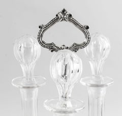 Antique Old Sheffield Silver Plate Decanter Stand Tantalus, 19th Century