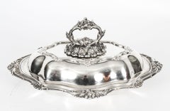 Antique Old Sheffield Silver Plate Entree Dish, 19th Century