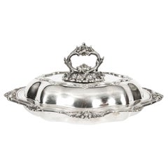 Antique Old Sheffield Silver Plate Entree Dish, 19th Century