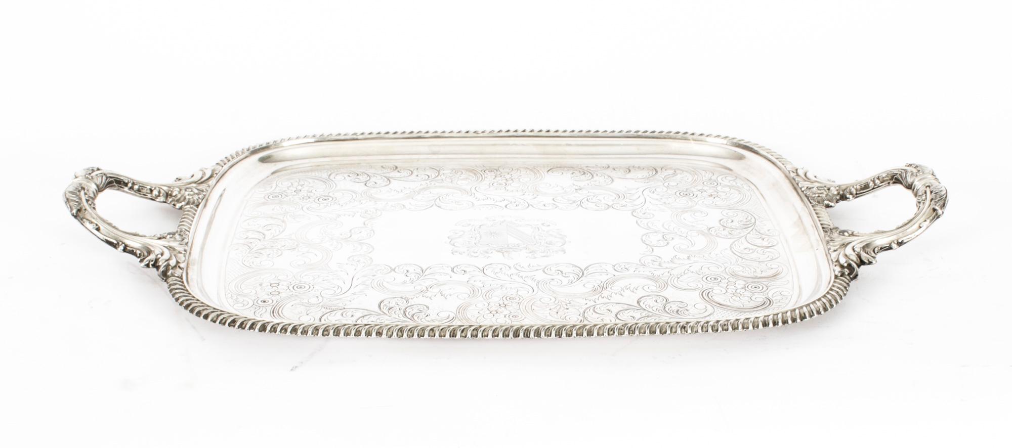 Antique Old Sheffield Silver Plated Tray George III 1780s For Sale 1