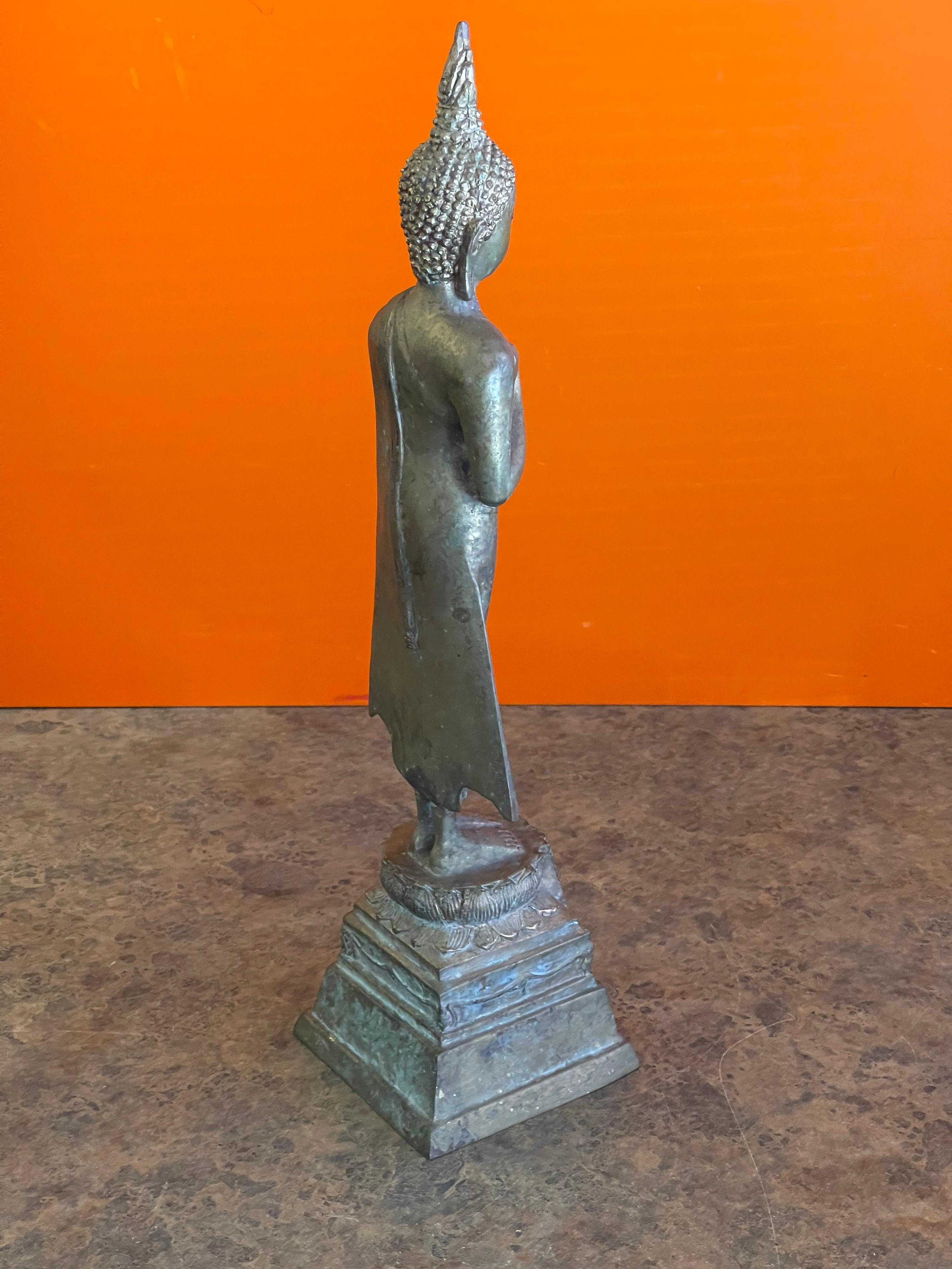 Antique Old Siam / Thai Cast Bronze Ayuttaya Buddha For Sale 8