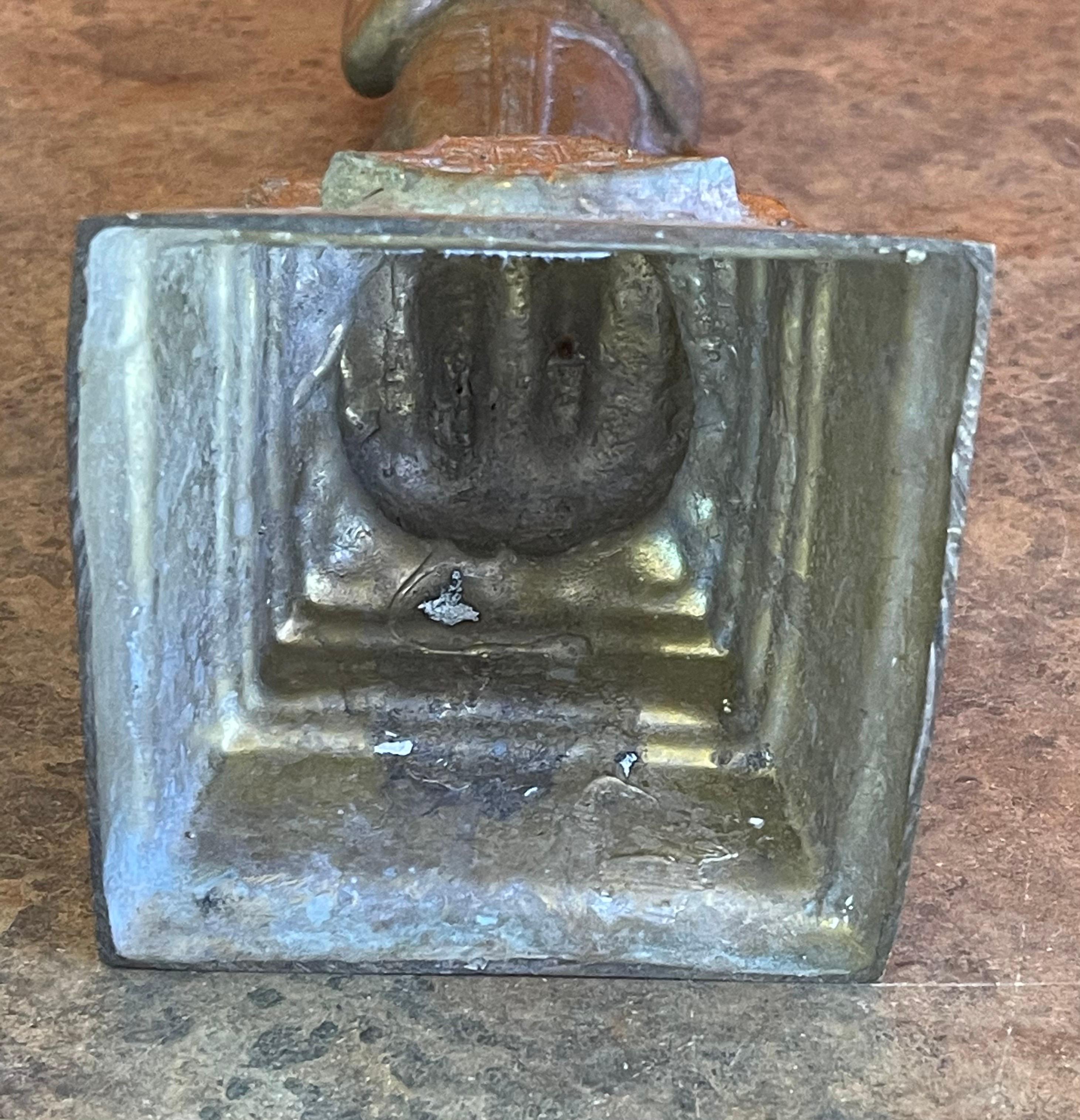 Antiker antiker Ayuttaya-Buddha aus gegossener Bronze aus altem Siam / Thai im Angebot 7