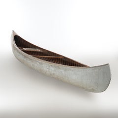 Antique Old Town Hickory School Adirondack Canoe & Paddles C1930