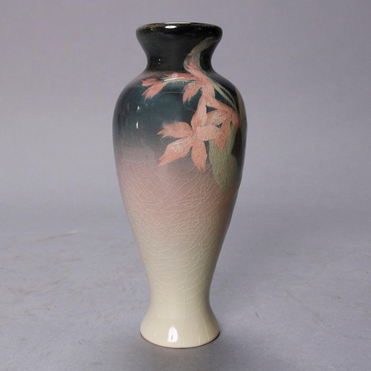 American Antique Olga Geneva Reed for Rookwood Iris Glazed Vase, 19th Century