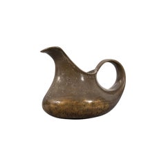Antique Olive Oil Jug Middle Eastern, Bronze, Libation, Serving, Cup, circa 1850