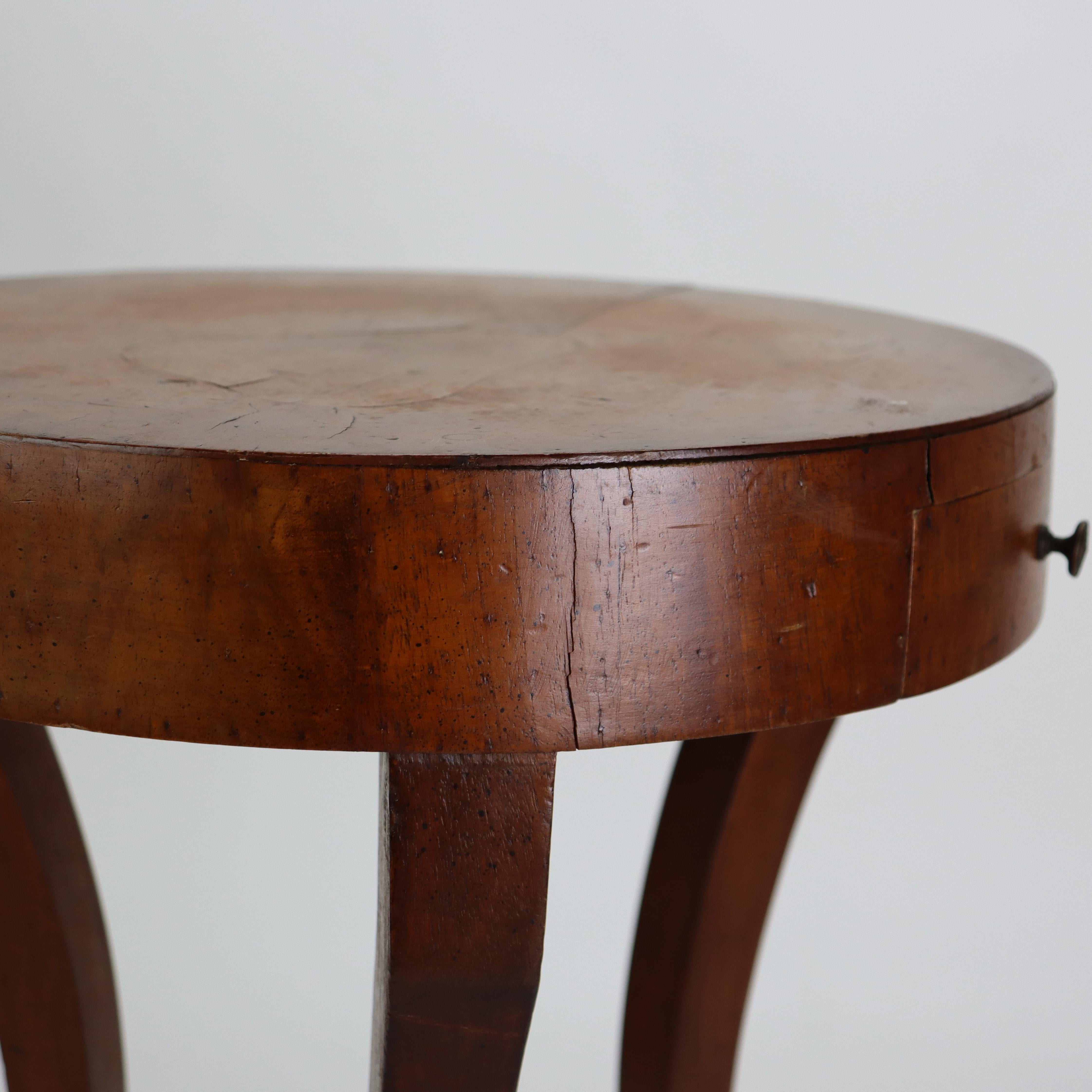Antique Olivewood Veneer Cocktail Stand With Single Drawer C1890 en vente 5