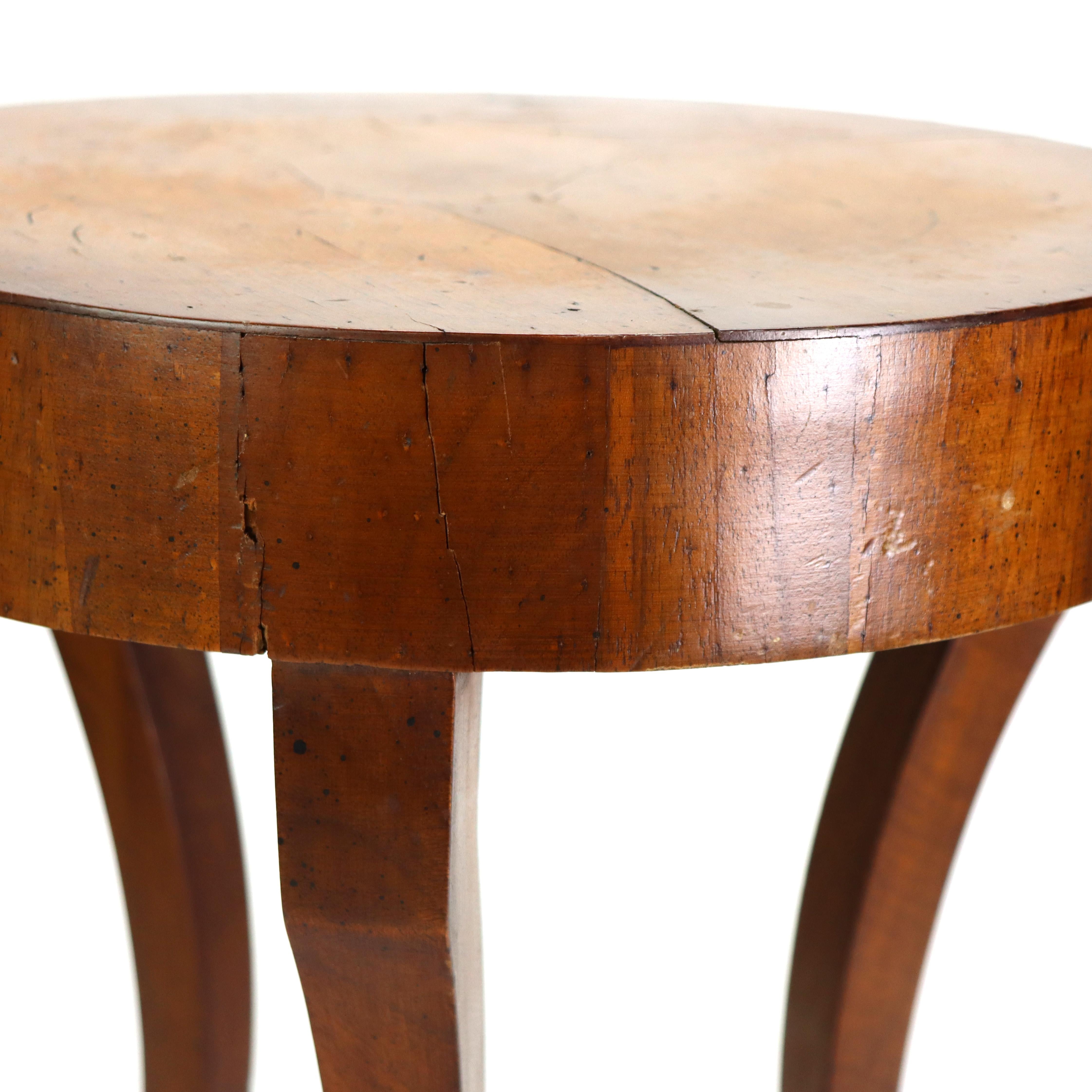 Antique Olivewood Veneer Cocktail Stand With Single Drawer C1890 en vente 1