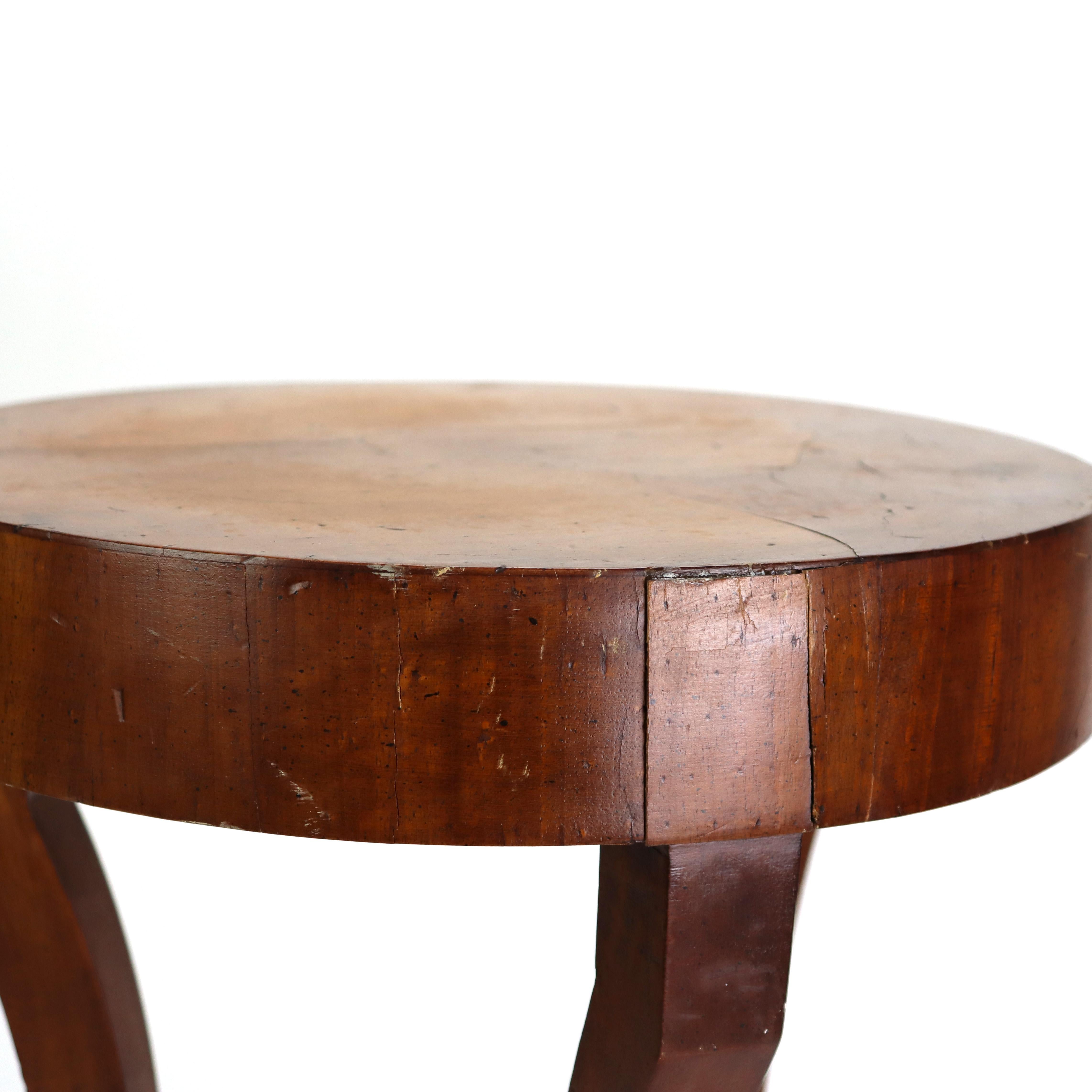 Antique Olivewood Veneer Cocktail Stand With Single Drawer C1890 en vente 3