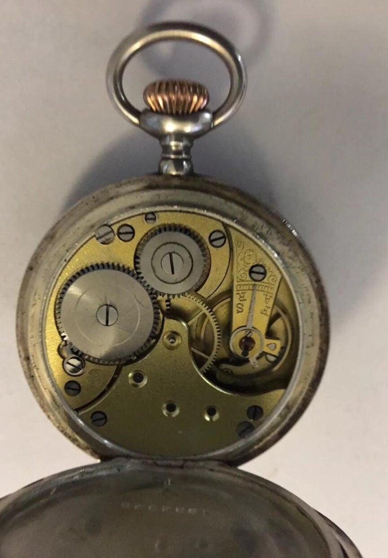 Antique Omega Silver Pocket Watch For Sale at 1stdibs