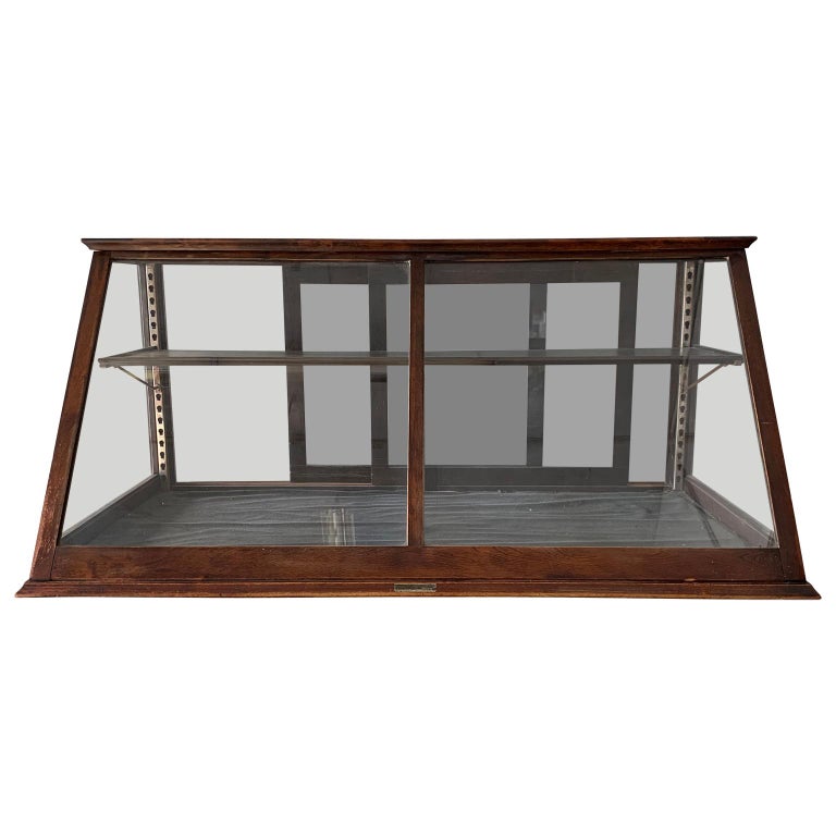 Antique Wooden Tabletop Store Display By Waddell
