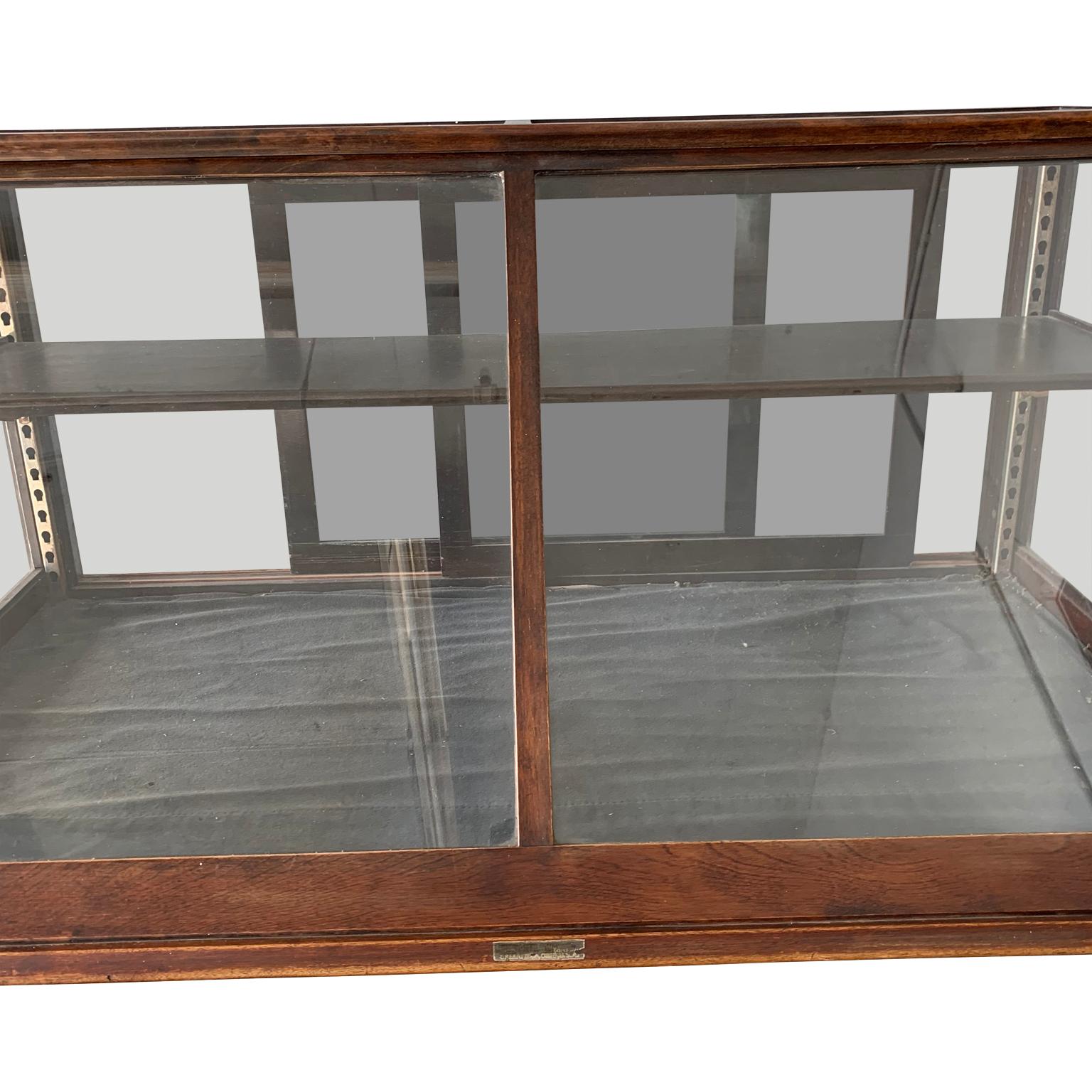 antique wooden display case