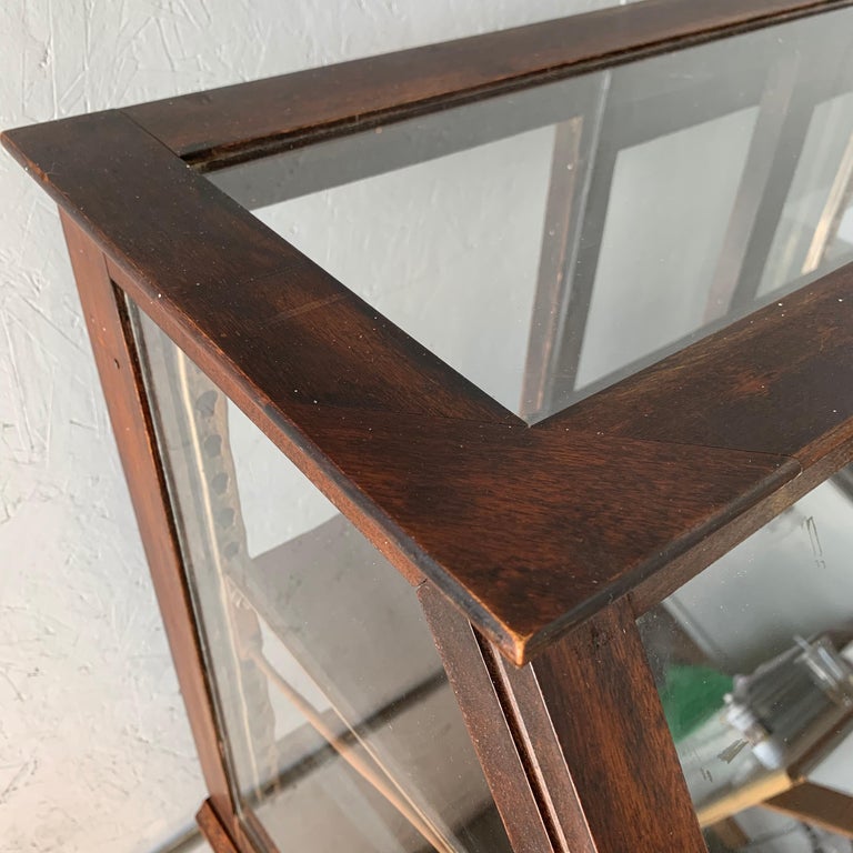 Antique Wooden Tabletop Store Display By Waddell