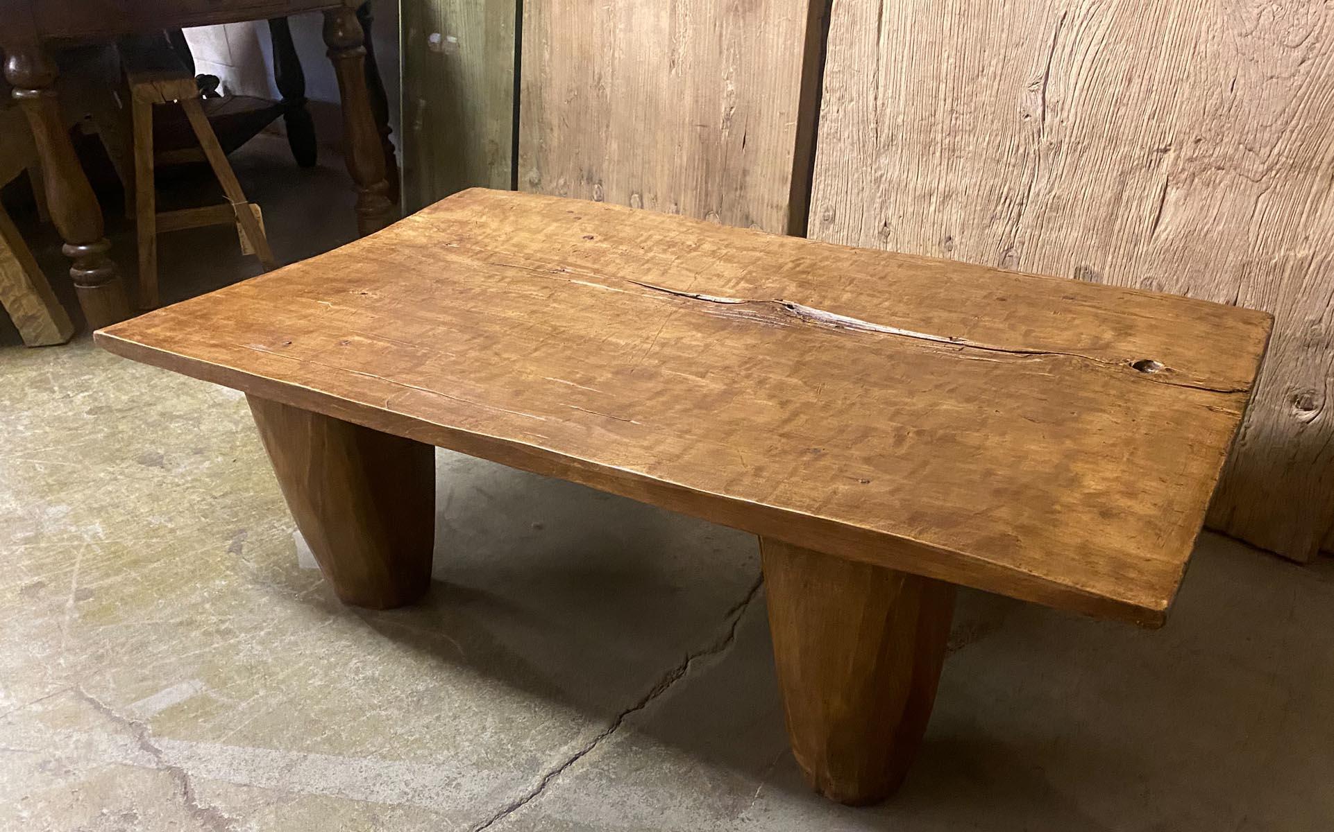 Rustic Antique One Wide Board Top Coffee Table For Sale
