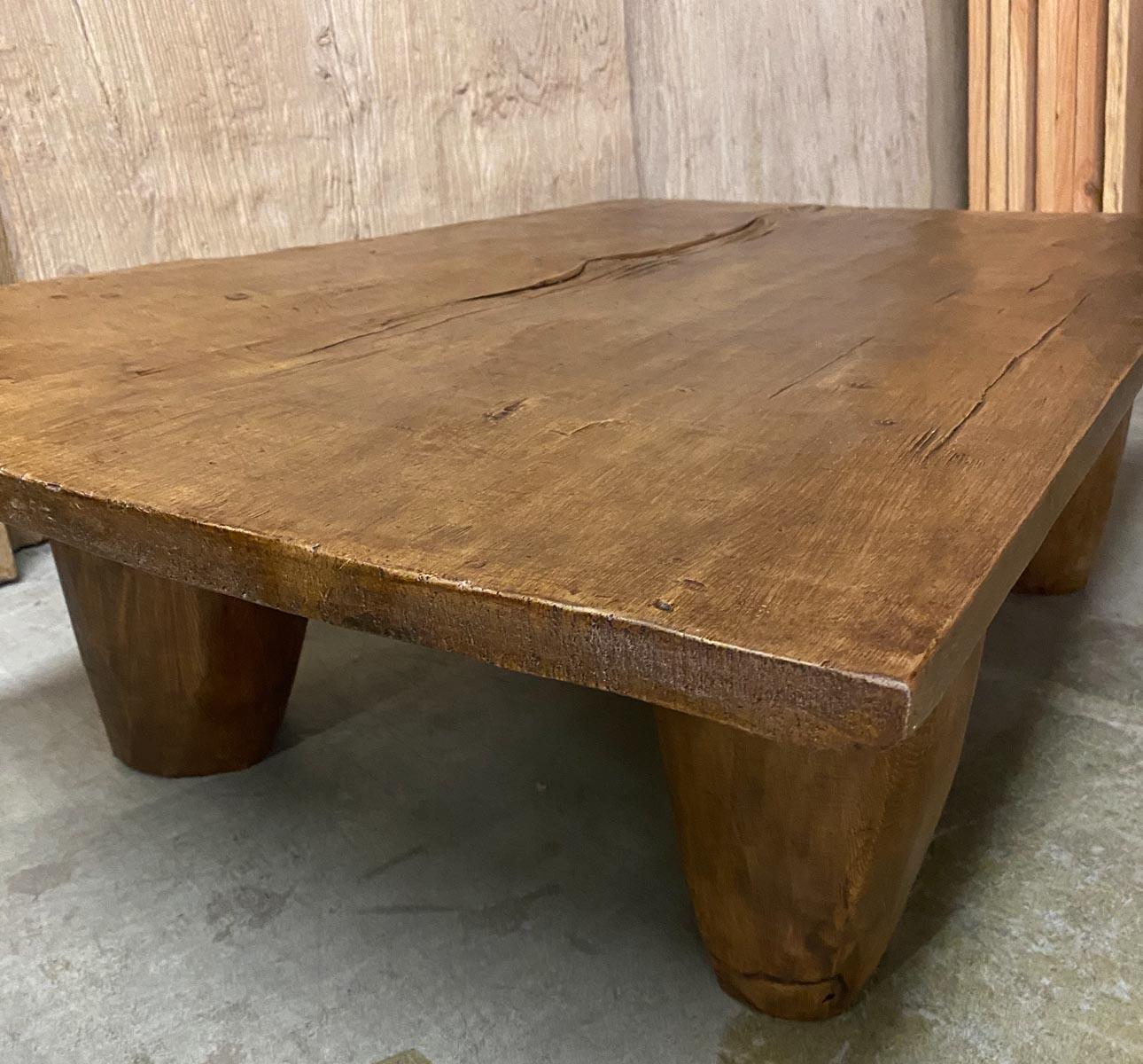Antique One Wide Board Top Coffee Table For Sale 1
