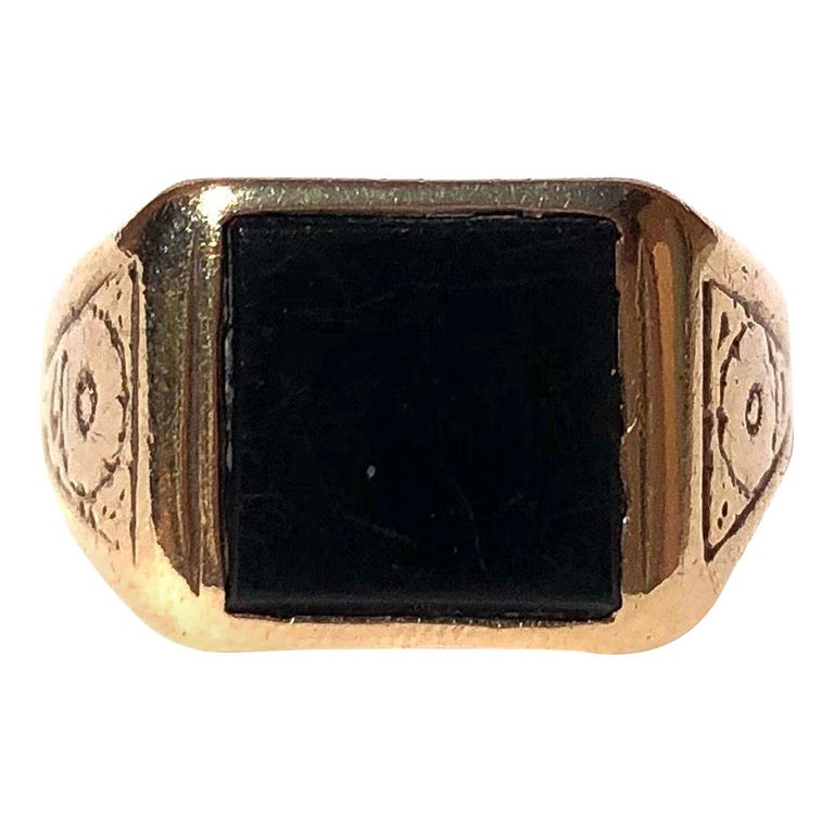 Antique Onyx Signet Rings 41 For Sale At 1stdibs