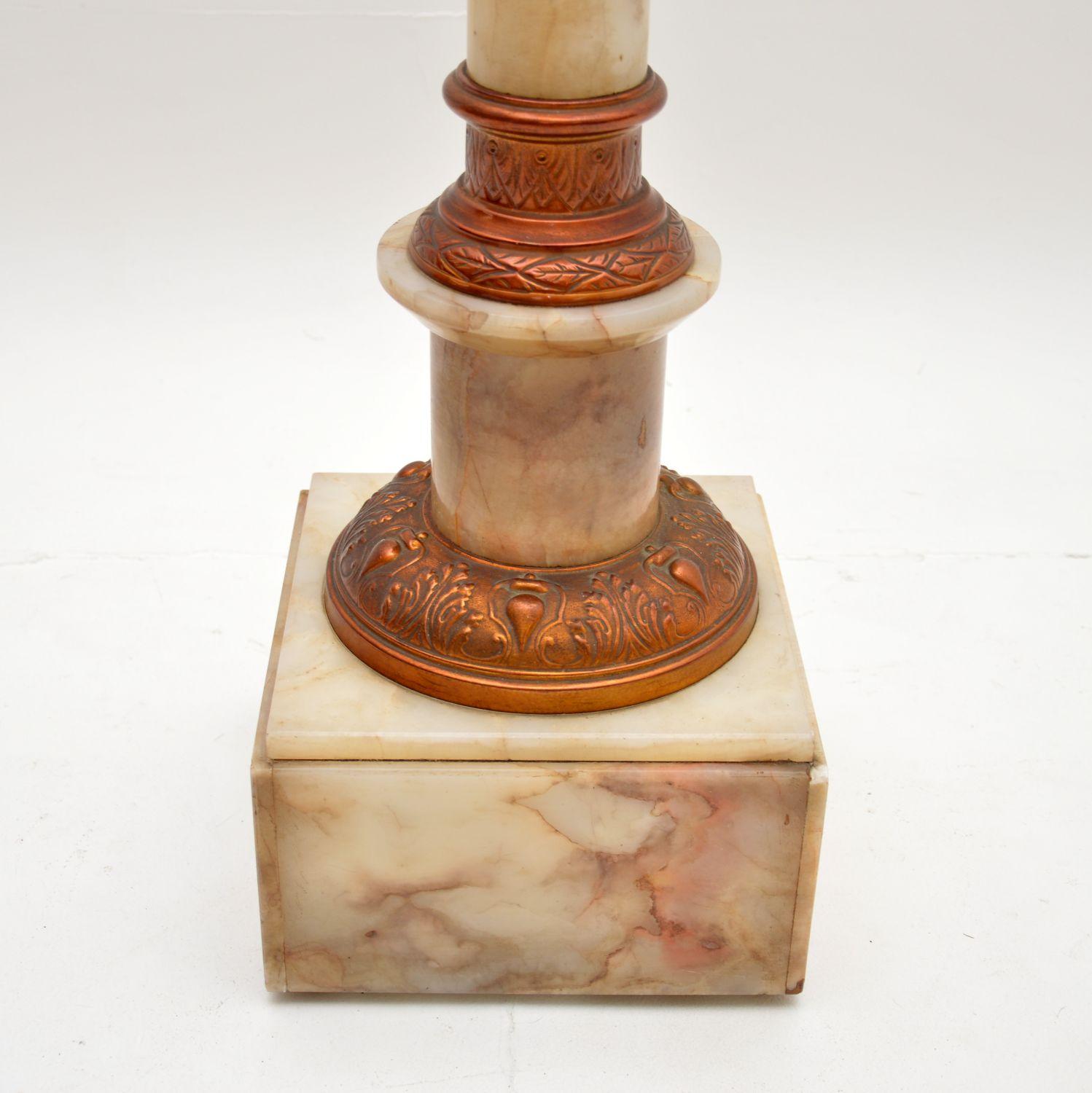 Antique Onyx and Brass Column For Sale 1