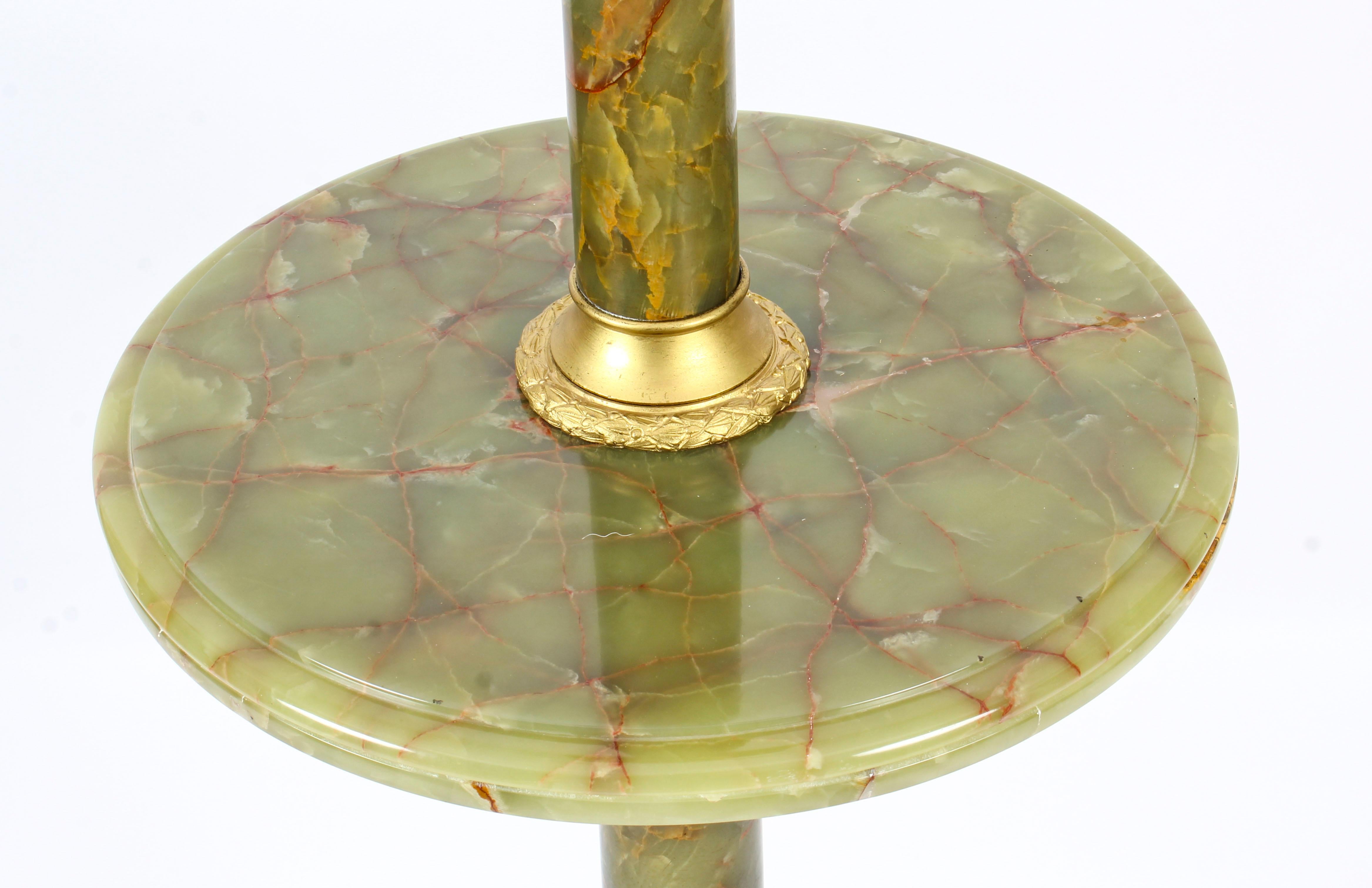 Antique Onyx and Ormolu Floor Standard Lamp Louis Revival, Early 20th Century 7