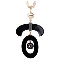 Antique Onyx Conversion Pendant of 14k Gold