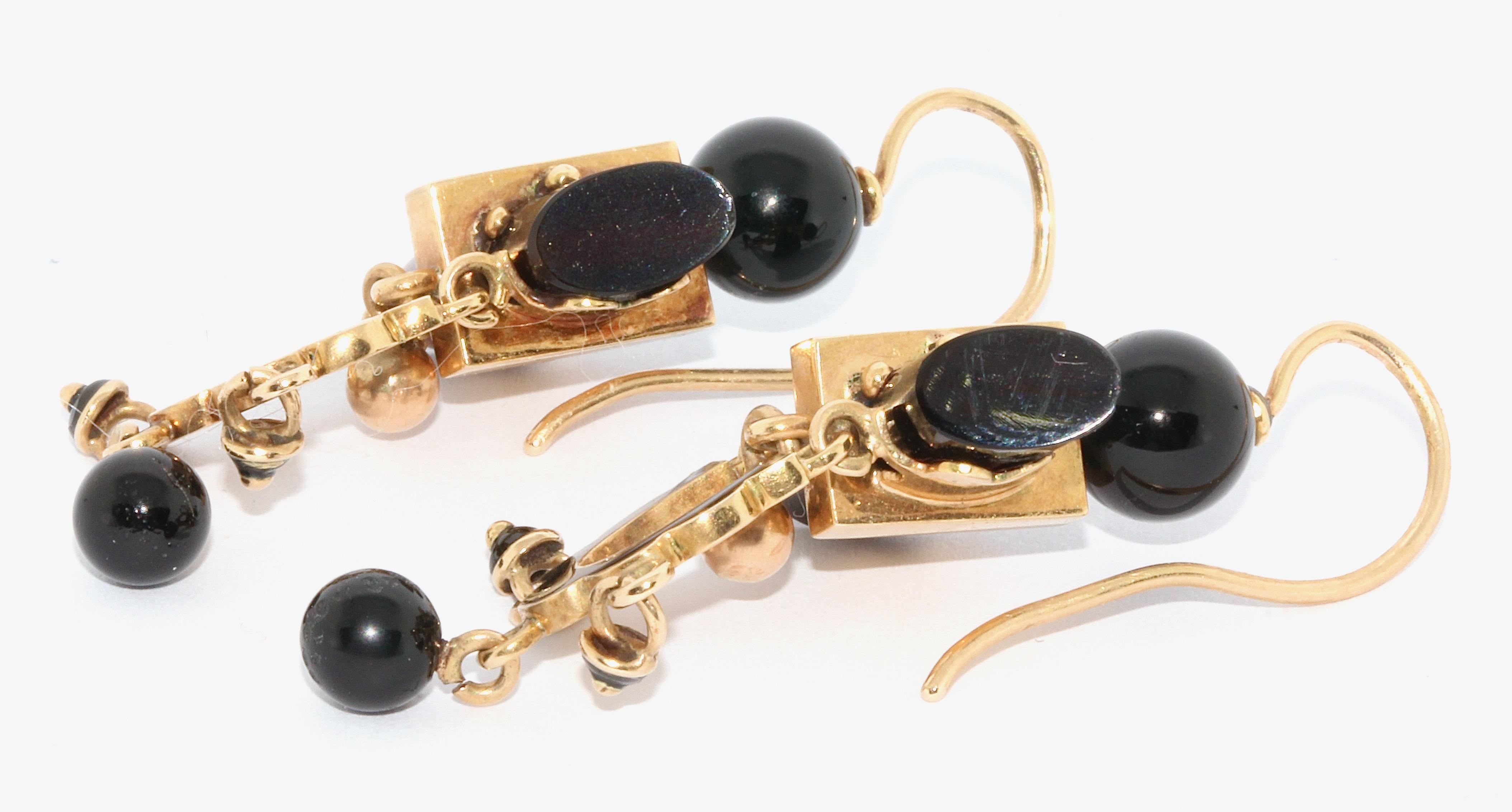 black studs earrings