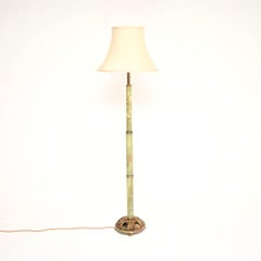 Antique Onyx Marble and Gilt Metal Floor Lamp