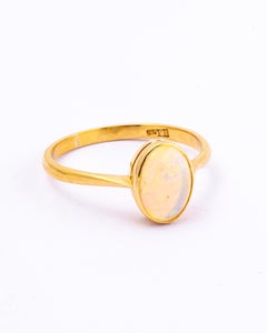 Antique Opal and 18 Carat Gold Ring