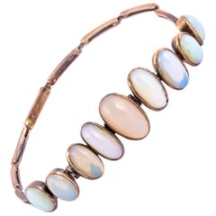 Antique Opal and 9 Carat Gold Bracelet