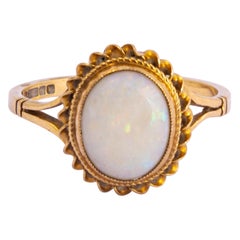 Antique Opal and 9 Carat Gold Ring