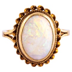Antique Opal and 9 Carat Gold Ring