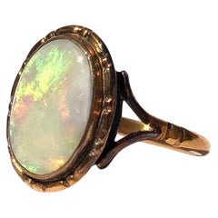 Antique Opal and 9 Carat Gold Ring