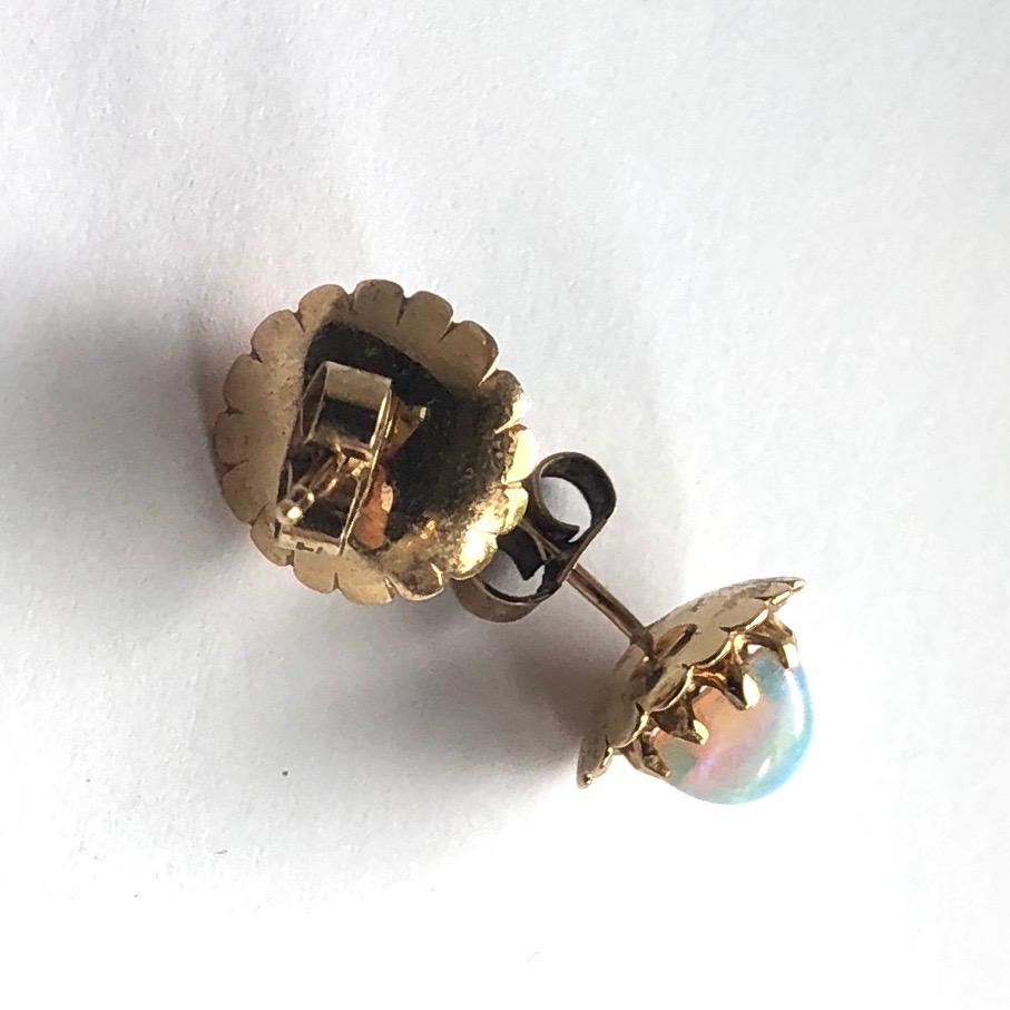 antique opal stud earrings 9...