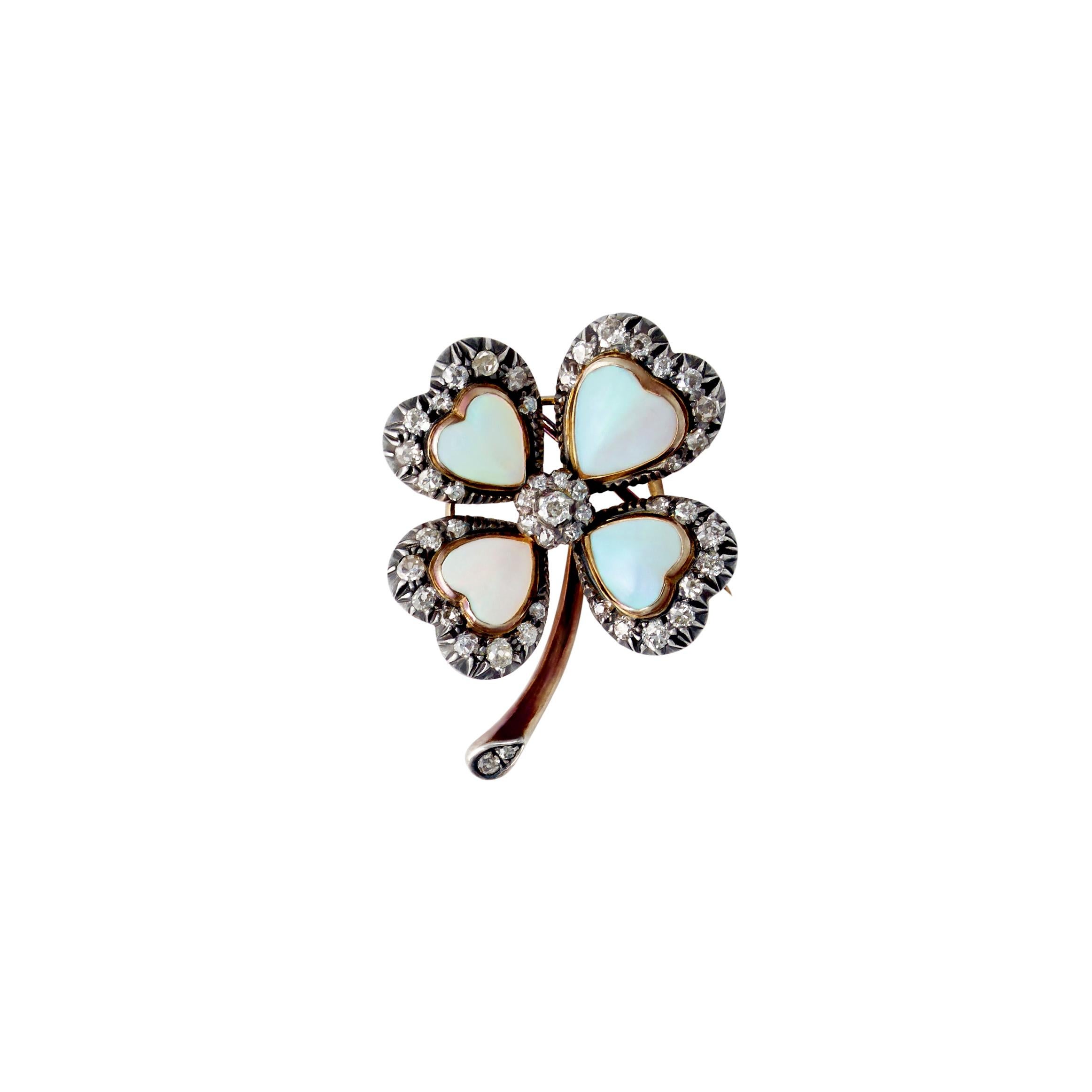 opal and diamond brooch