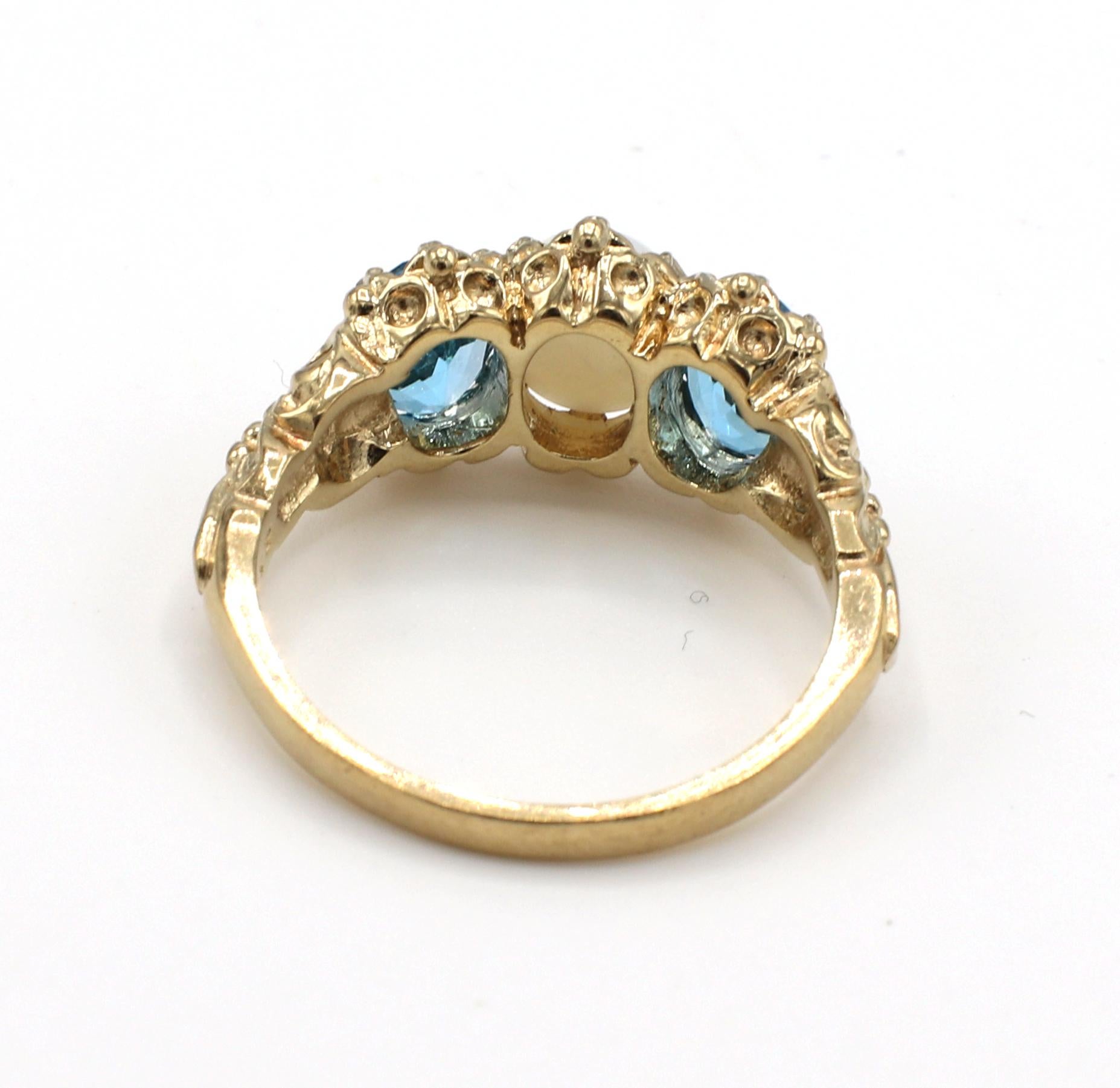 opal and yellow topaz ring