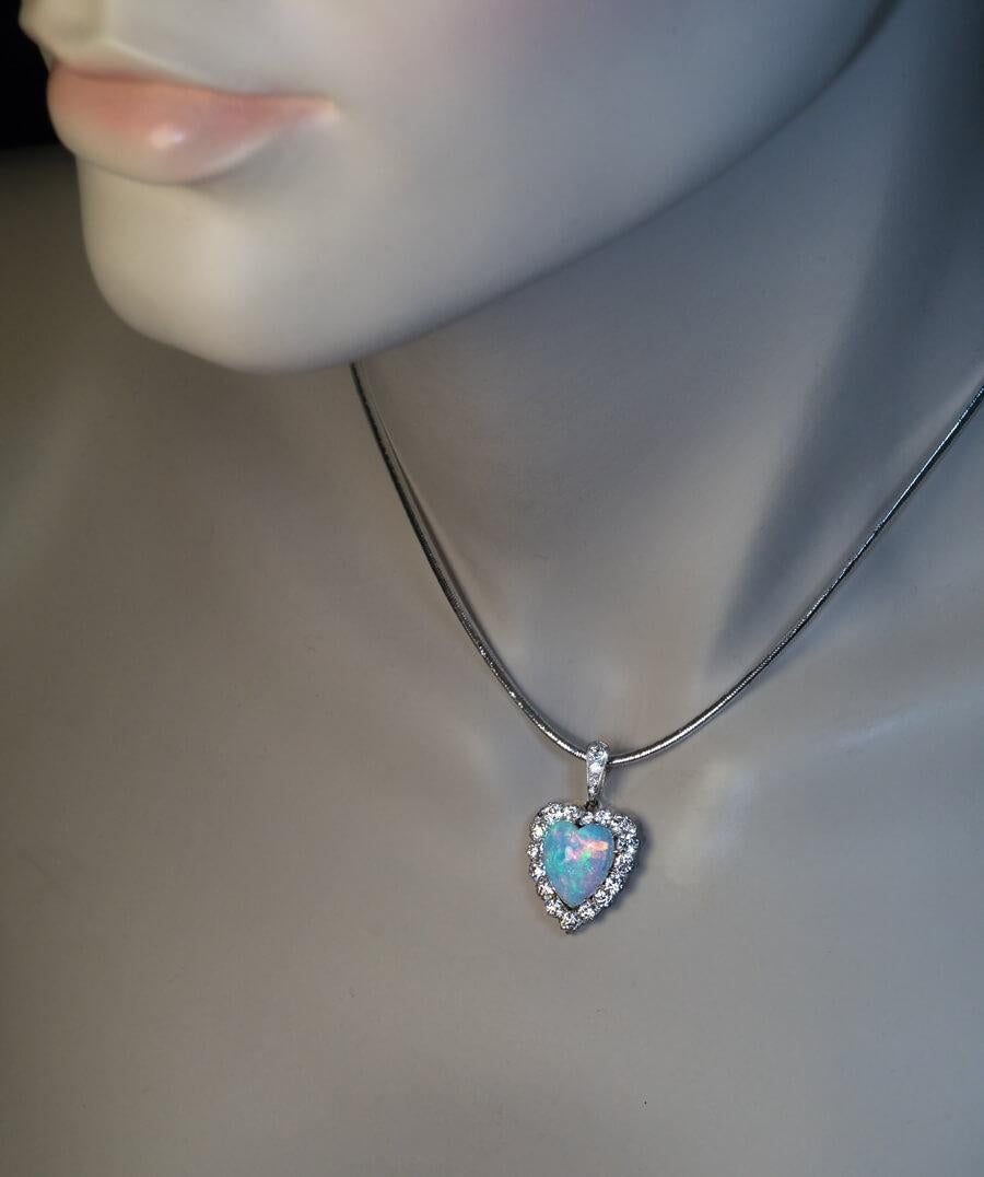 antique opal and diamond necklace