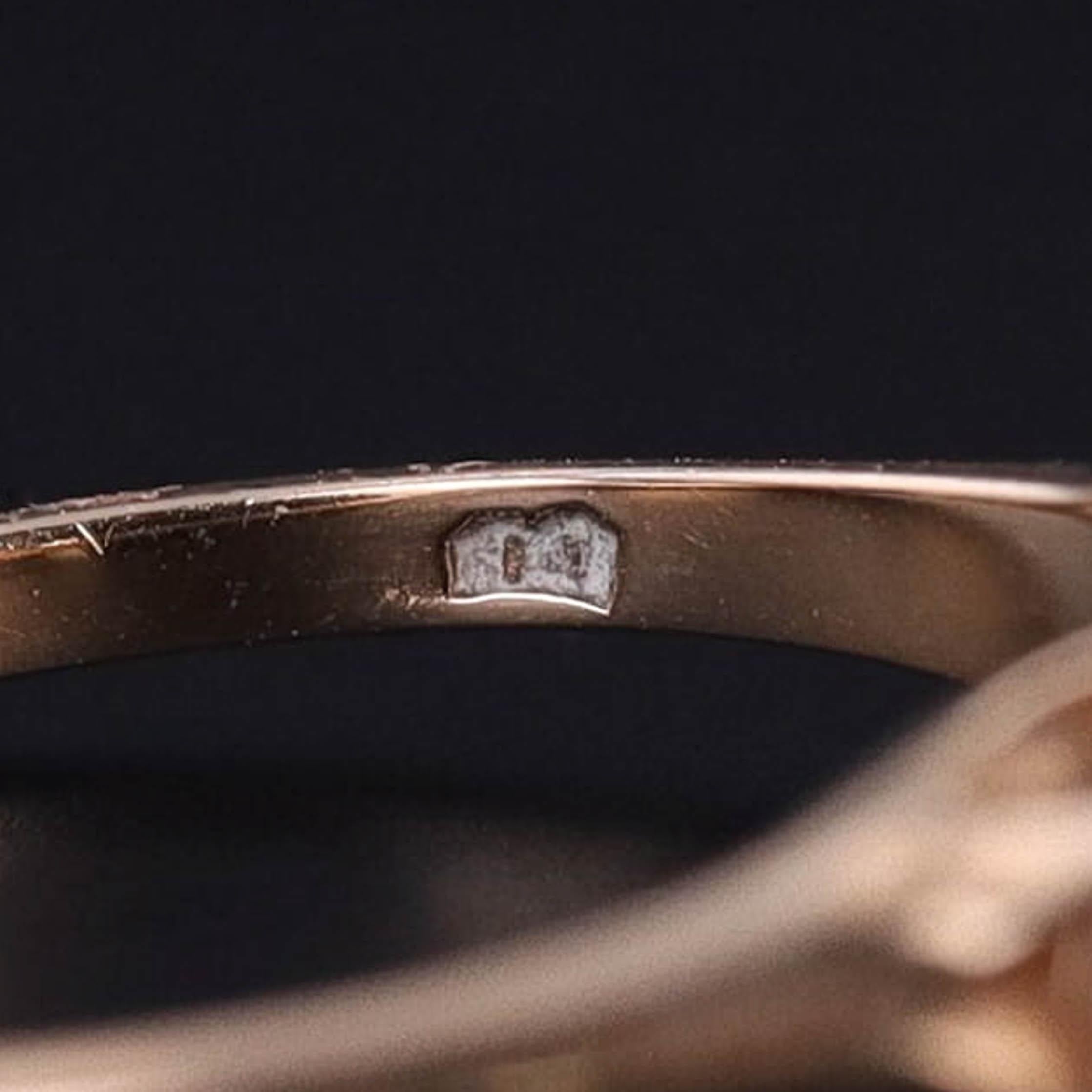 Bague ancienne en or 14k avec opale 1