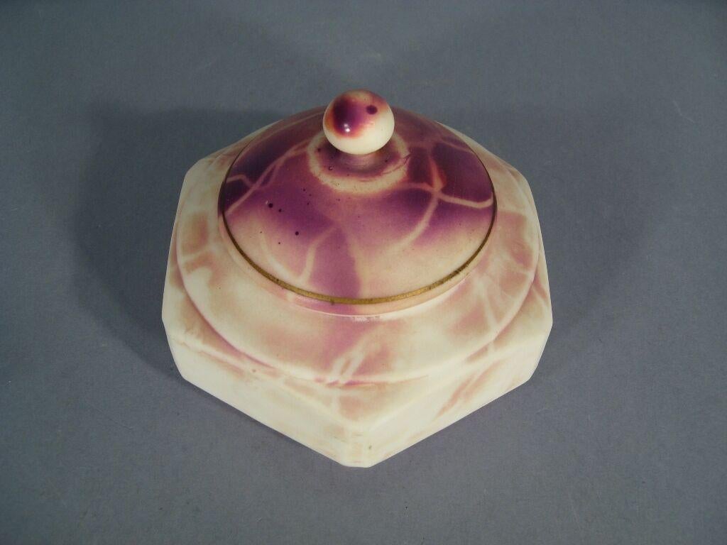 Antigua dulcera de opalina -1Y32 Vidrio opalino