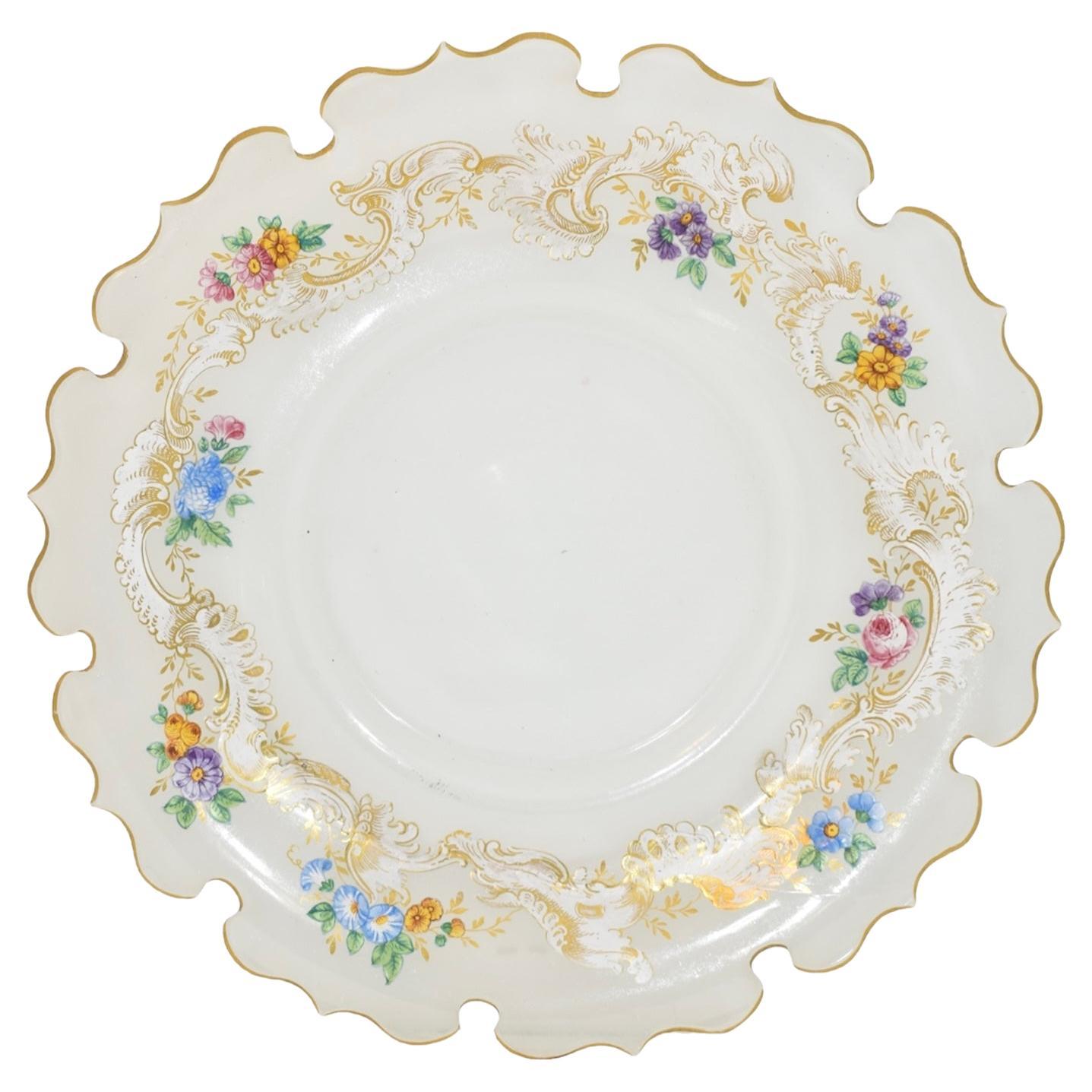 Antike Tazza-Schale und Teller aus emailliertem Opalglas, 19. Jahrhundert im Angebot 4